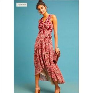 Anthropologie Ranna Gill Alexandra wrap maxi dress